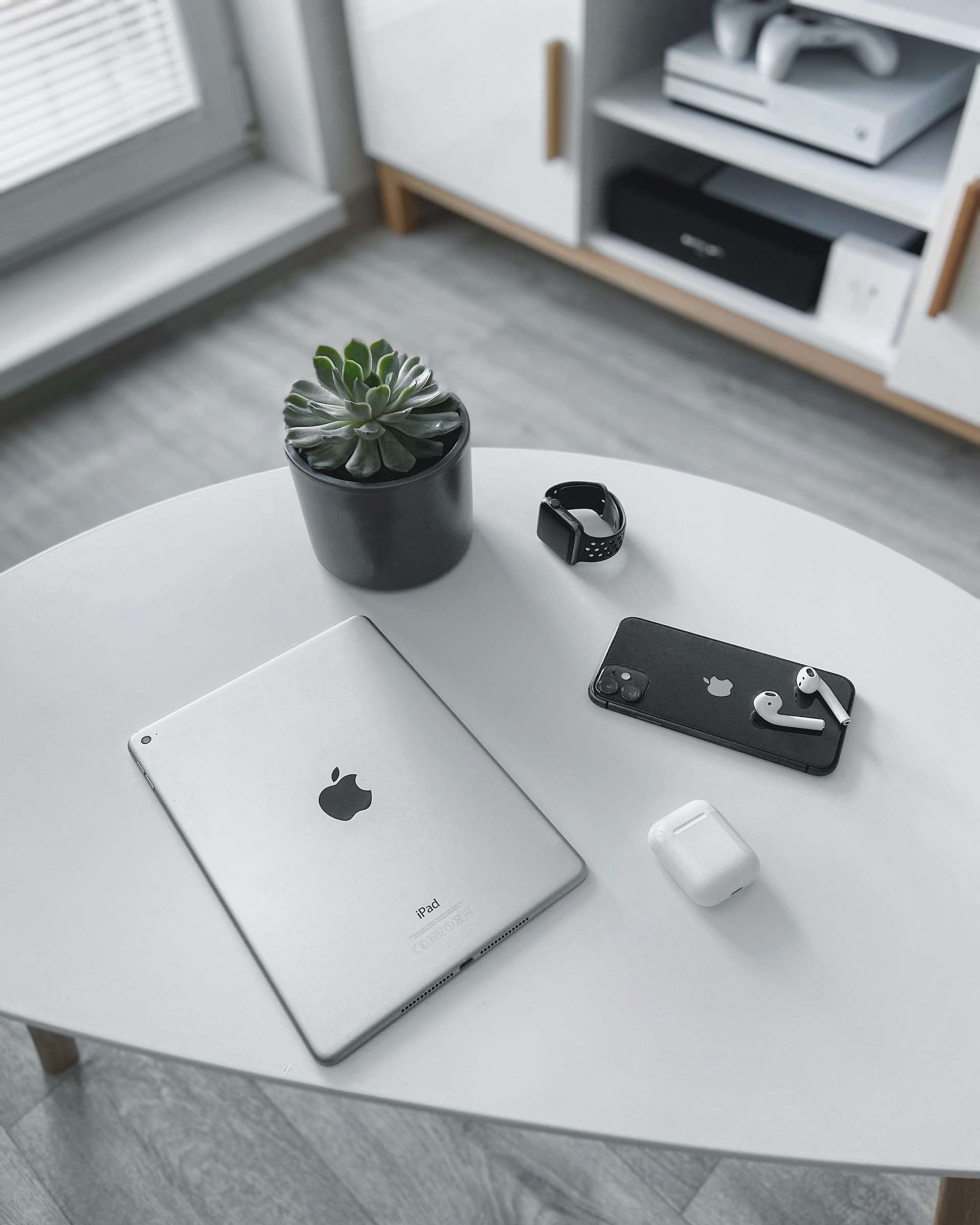 apple products on a table